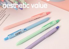 Шариковая ручка Deli SCRIVIN EQ107C-BL 0,7 мм автоматическая. Синие чернила пониженной вязкости обеспечивают плавное письмо. Корпус ассорти из 4 цветов, пластиковая туба.