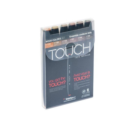 Набор маркеров  TOUCH TWIN  Wood Colors 6цв. древесные тона