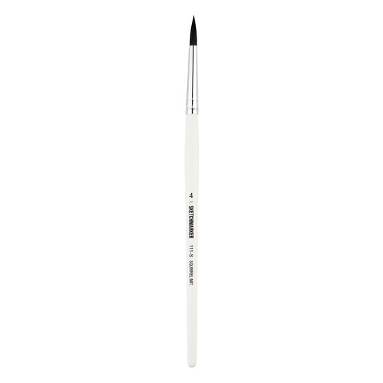 Кисть для акварели Sketchmarker 111 белка имитация круглая ручка короткая №4