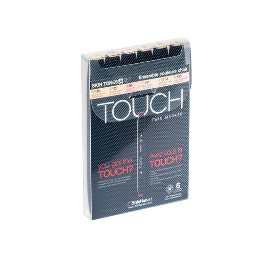 Набор маркеров  TOUCH TWIN Skin Tones "A"  6цв. телесные тона