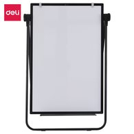 Флипчарт Deli, сталь, магнитно-маркерная лак 60x90 см на подставке, алюминиевая рама, белый, лоток