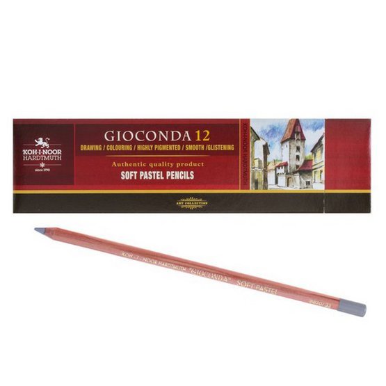 Карандаш пастельный художественный Gioconda "KOH-I-NOOR" 8820/33 12шт/уп, серый жемчужный