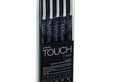 Набор капиллярных ручек ShinHan TOUCH Liner (черный:0,05-0,1-0,3-0,5-0,8) 5шт в блистере