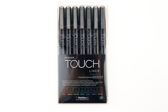 Набор капиллярных ручек TOUCH Liner (7 цветов: 0,1мм) 7 штук в блистере