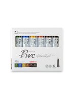 Палитра набора премиальной акварели PWC от южнокорейского бренда Shinhan Art «Земля»  состоит из 6 насыщенных цветов в тубах по 7,5 мл:
№562 Оливково-зеленый
№618 Кобальт синий
№674 Охра жёлтая
№665 Сиена жженая
№668 Красно-коричневый
№680 Ван Дик коричневый
Цвета PWC чистые и прозрачные, от…