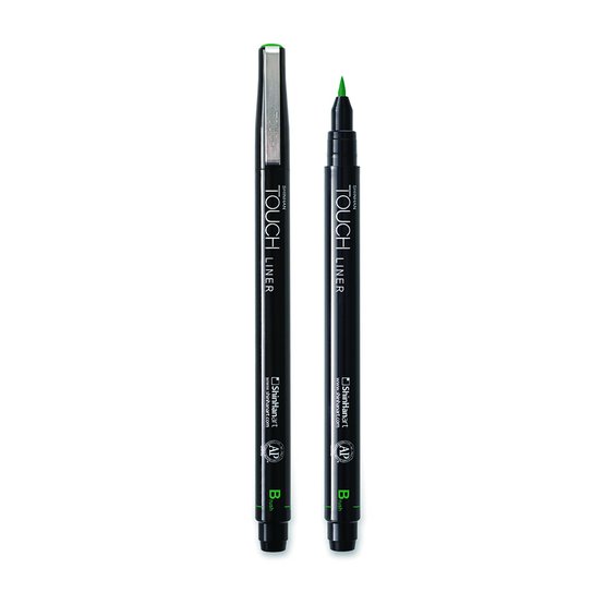Ручка капиллярная брашпен ShinHan TOUCH Liner Brush зеленый насыщенный