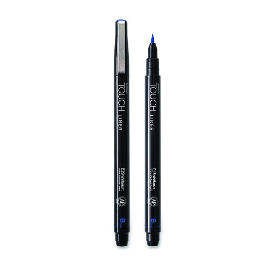 Ручка капиллярная брашпен ShinHan TOUCH Liner Brush синий кобальт