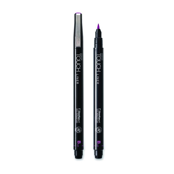 Ручка капиллярная брашпен ShinHan TOUCH Liner Brush красный винный