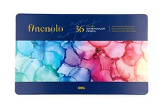 Набор акварельных карандашей Finenolo 36 цветов в металлическом пенале