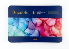 Набор акварельных карандашей Finenolo 48 цветов в металлическом пенале