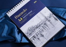 Альбом для графики Finenolo 160г/м2 A4 60л спираль по короткой стороне твердая обложка