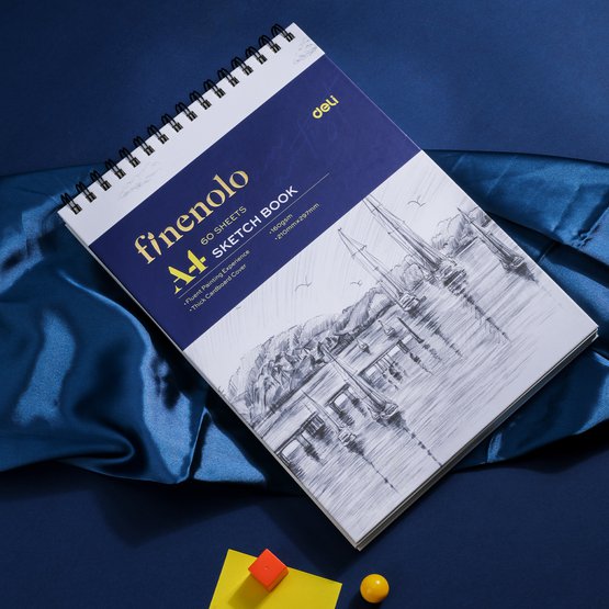 Альбом для графики Finenolo 160г/м2 A4 60л спираль по короткой стороне твердая обложка